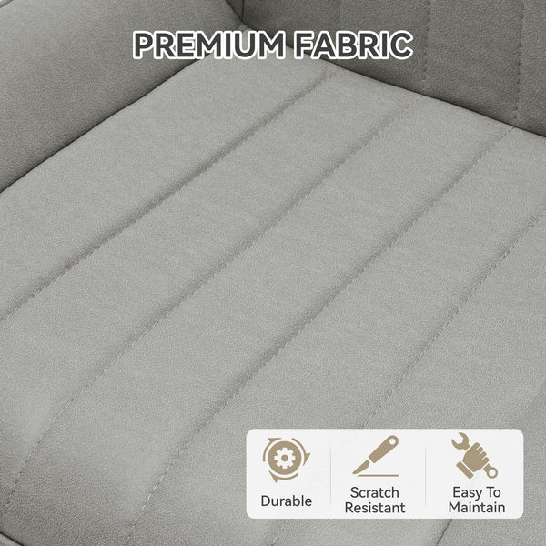 Hawthyhome Dining Chairs Set of 4 |Upholstered Chairs with 10cm Thick Seat Cushion •Upholstered Fabric Dining Chair •Kitchen Chair with Backrest •Modern Armchairs with Metal Legs •Dark Grey