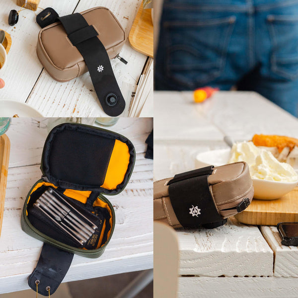 Lumiere & Co. Falcon Magnetic Bike Saddle Bag – 0.69L | 6" x 3.5" x 2" | Sleek Minimalist Brick Design, Fast Magnetic Buckle Attachment | Road Cycling–Specific Bike Seat Bag (Black, Large)