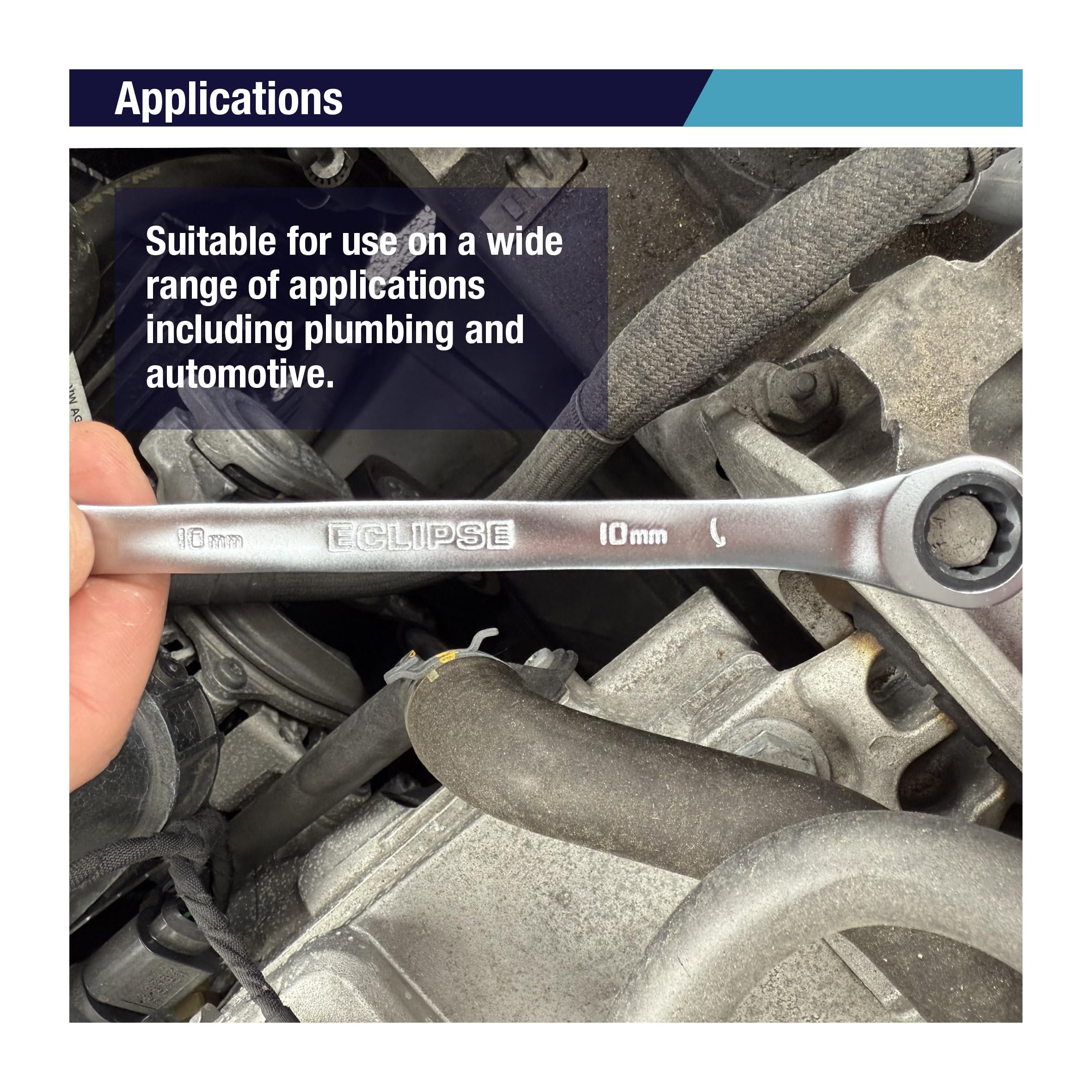 Eclipse Professional Tools ERWFIX7PS 7 Piece Fixed Head Combination Ratchet Wrench Set