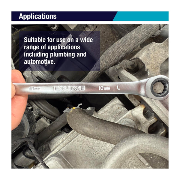 Eclipse Professional Tools ERWFIX7PS 7 Piece Fixed Head Combination Ratchet Wrench Set