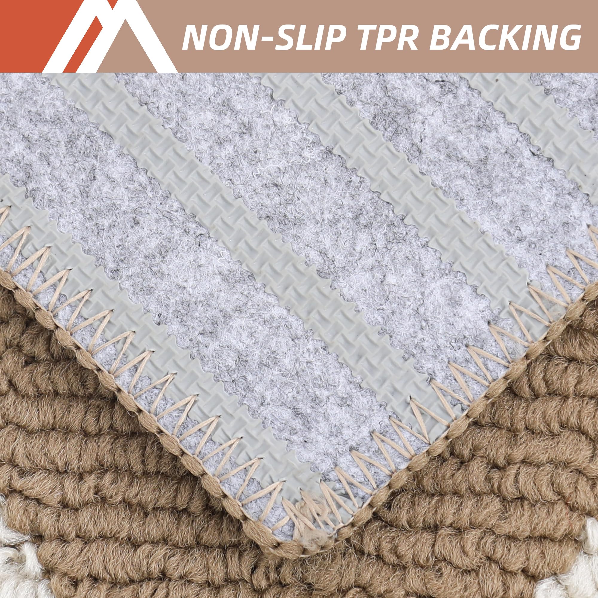 COSY HOMEER Kitchen Runner Rug, 60 x 180cm, Non-Slip, Machine Washable, Beige