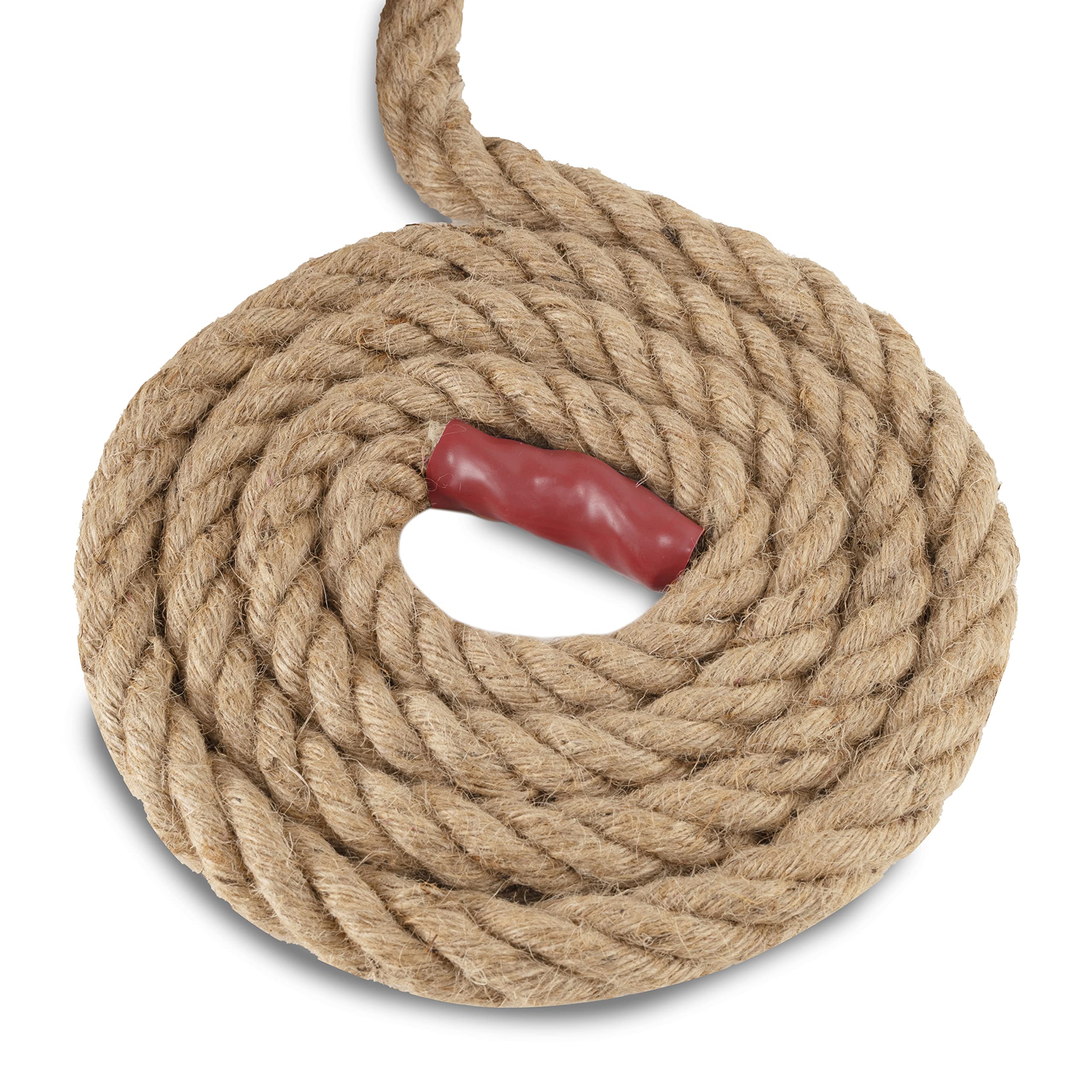 EMEKIAN 30mm Natural Thick Jute Rope, 30M Twisted 4 Strand Fiber Hemp Rope, Strong Jute Twine String for Gardening, Craft, Bundling, Camping,