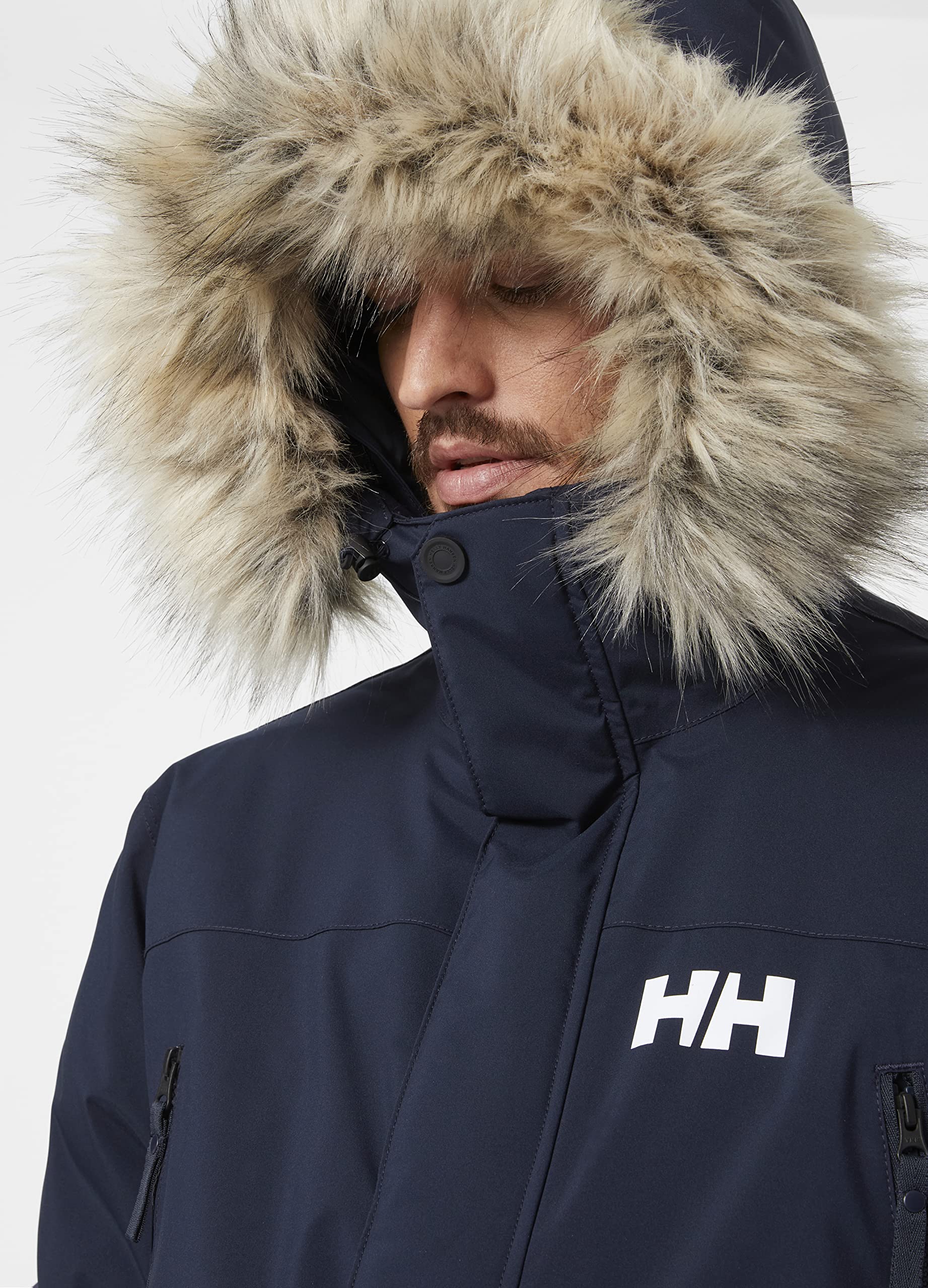 Helly Hansen Men's Reine Parka – Waterproof Insulated Parka with Adjustable Hood and Reflective Details