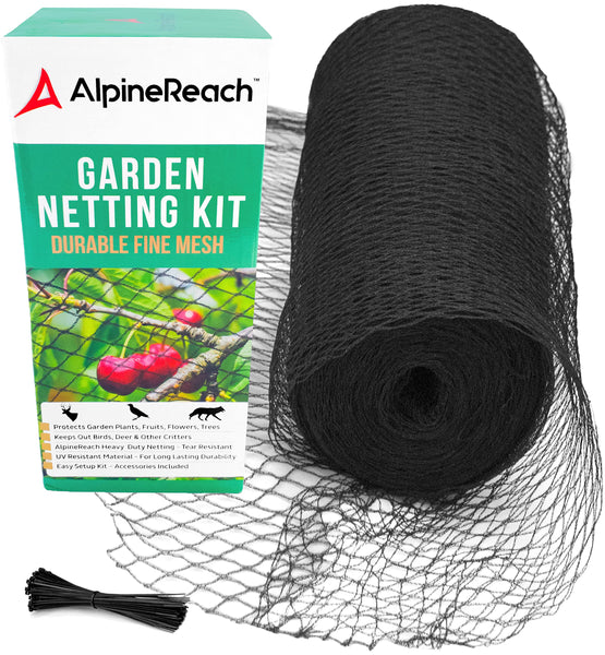 AlpineReach Garden Netting 2m x 30m Extra Strong Woven Mesh Bird Netting Heavy Duty Kit - Protect Plants & Fruit Trees Against Animals & Deer Fencing