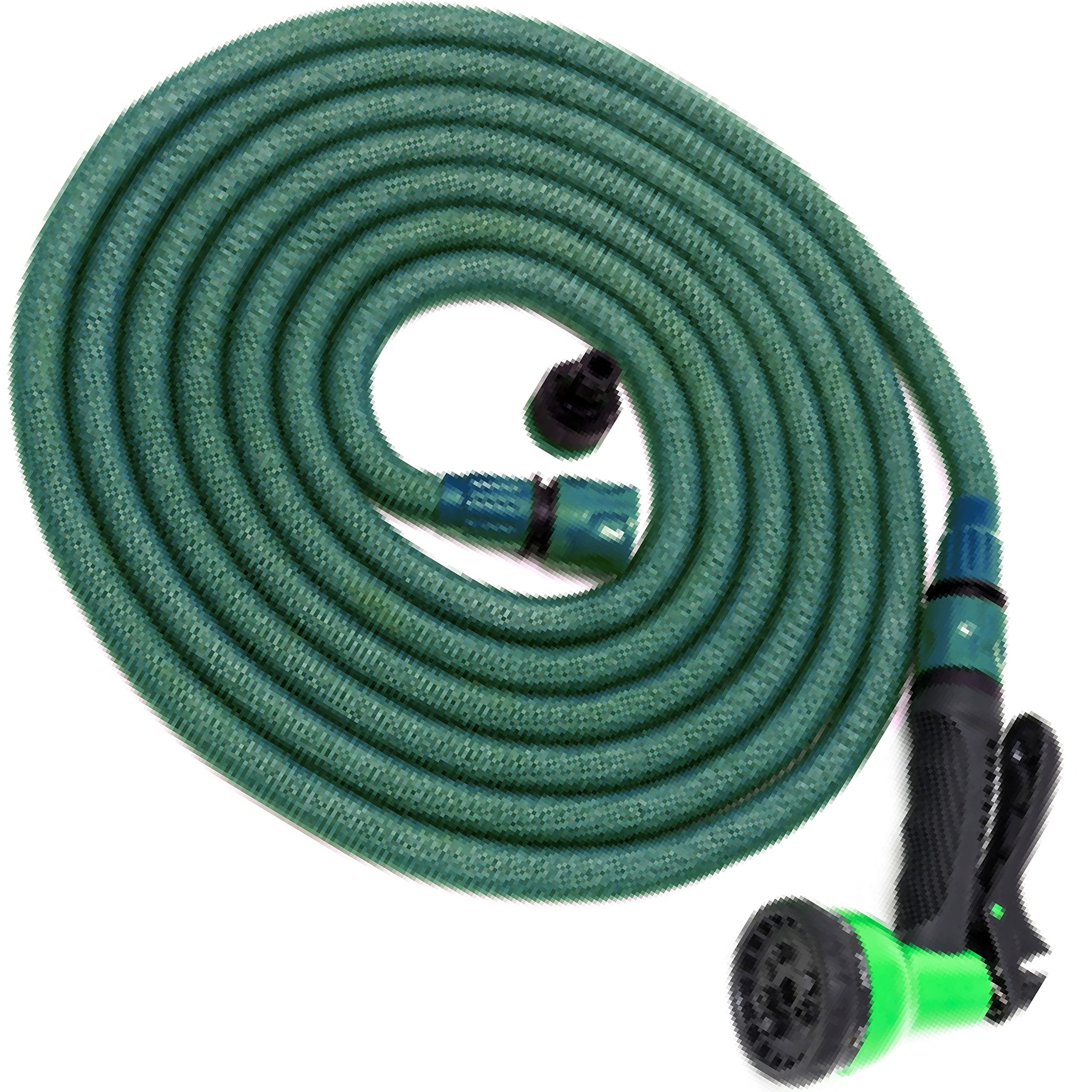 Flexible Garden Hose with Ergonomic Multifunctional Spray Including Adapter and Hand Shower with 8 Spray Functions, Expandable