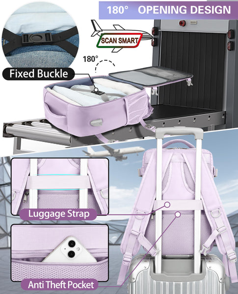 KLOSTAIN for Easyjet Cabin Bag 45x36x20 Travel Backpack Hand Luggage Carry-ons Bag Laptop Backpack Ruscksack for Airplanes Flight New Easyjet Underseat Cabin Bags Fit 14" Laptop Navy