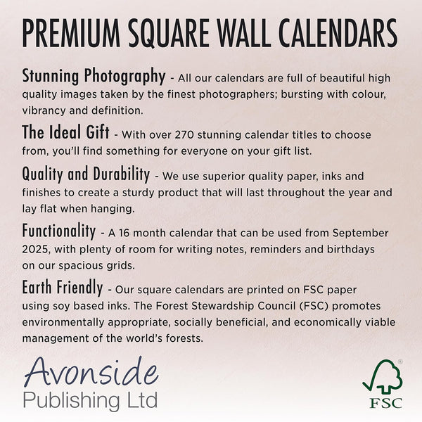 Porsche 2026 Calendar | Square Wall Calendar | Car Enthusiast Gift | Plastic Free Packaging | by Avonside Publishing