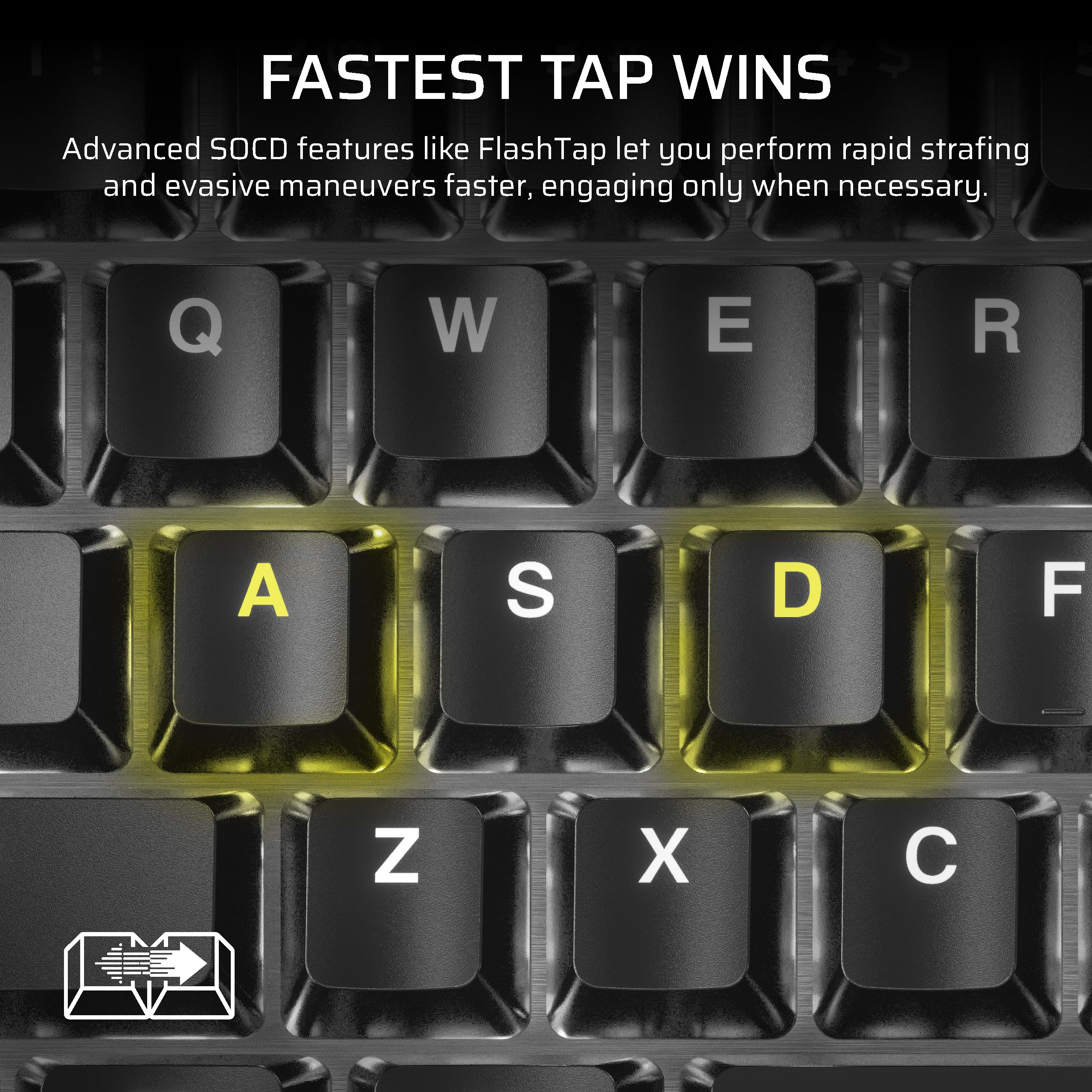 CORSAIR K70 MAX RGB Magnetic Mechanical Wired Gaming Keyboard – MGX Adjustable Switches, Simultaneous SOCD and Rapid Trigger, PBT Double-Shot Keycaps, Sound Dampening, 8000Hz Polling, QWERTY UK, Black