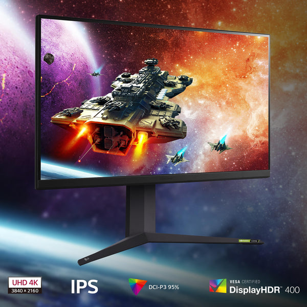 LG UltraGear G8 Gaming Monitor 27G850A – 4K UHD Nano IPS 27 inch, Dual-Mode 240Hz / 480Hz, 1ms (GtG), AMD FreeSync Premium Pro, DisplayHDR 600, DP 2.1, HDMI 2.1, Black