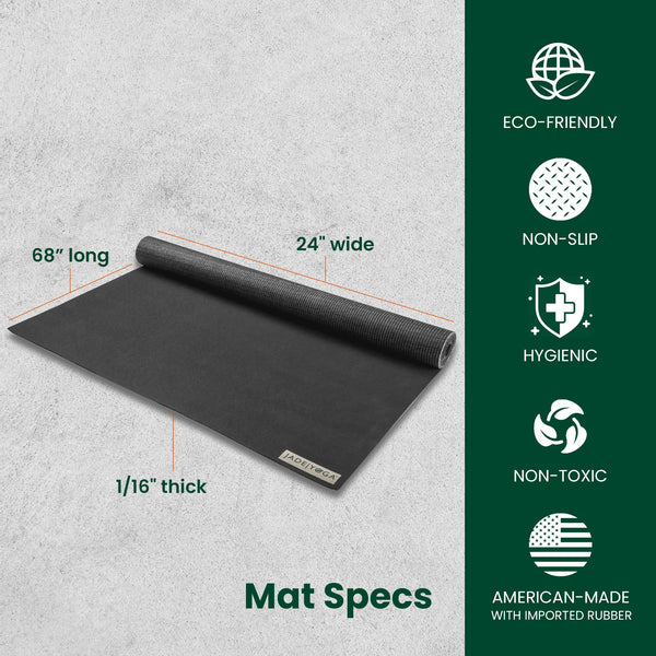 Jade Yoga Voyager Yoga Mat 1.6mm (Black)