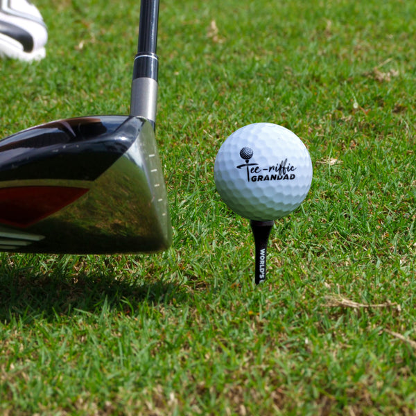 On Par Dad & Grandad Golf Balls Gift Pack - Includes Golf Tees, Ball Marker - Gag, Novelty Present - World's Best Dad, Golf Gifts for Men