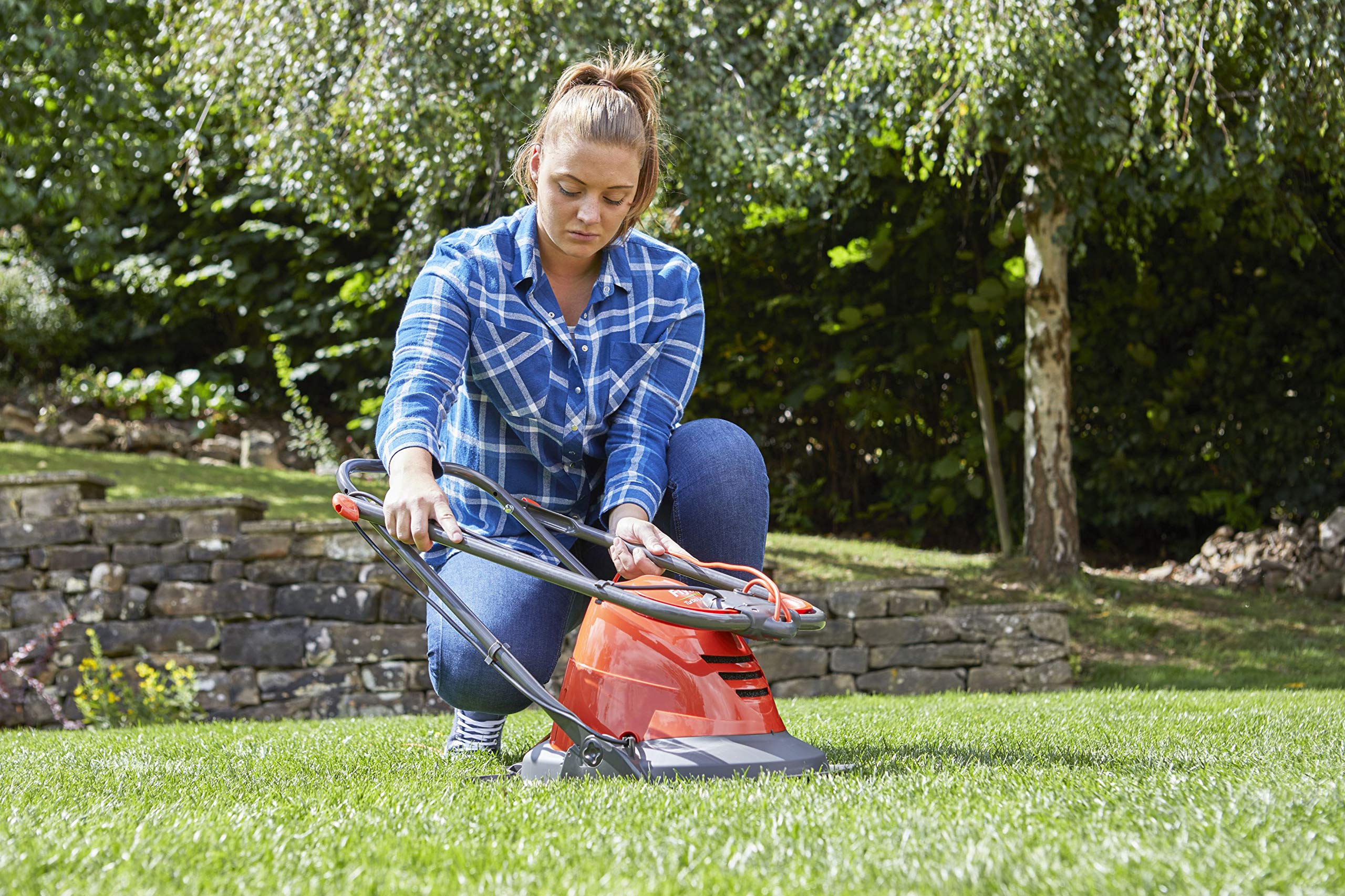 Flymo Turbo Lite 270 Electric Hover Lawn Mower, 1400W, 27cm Cutting Width