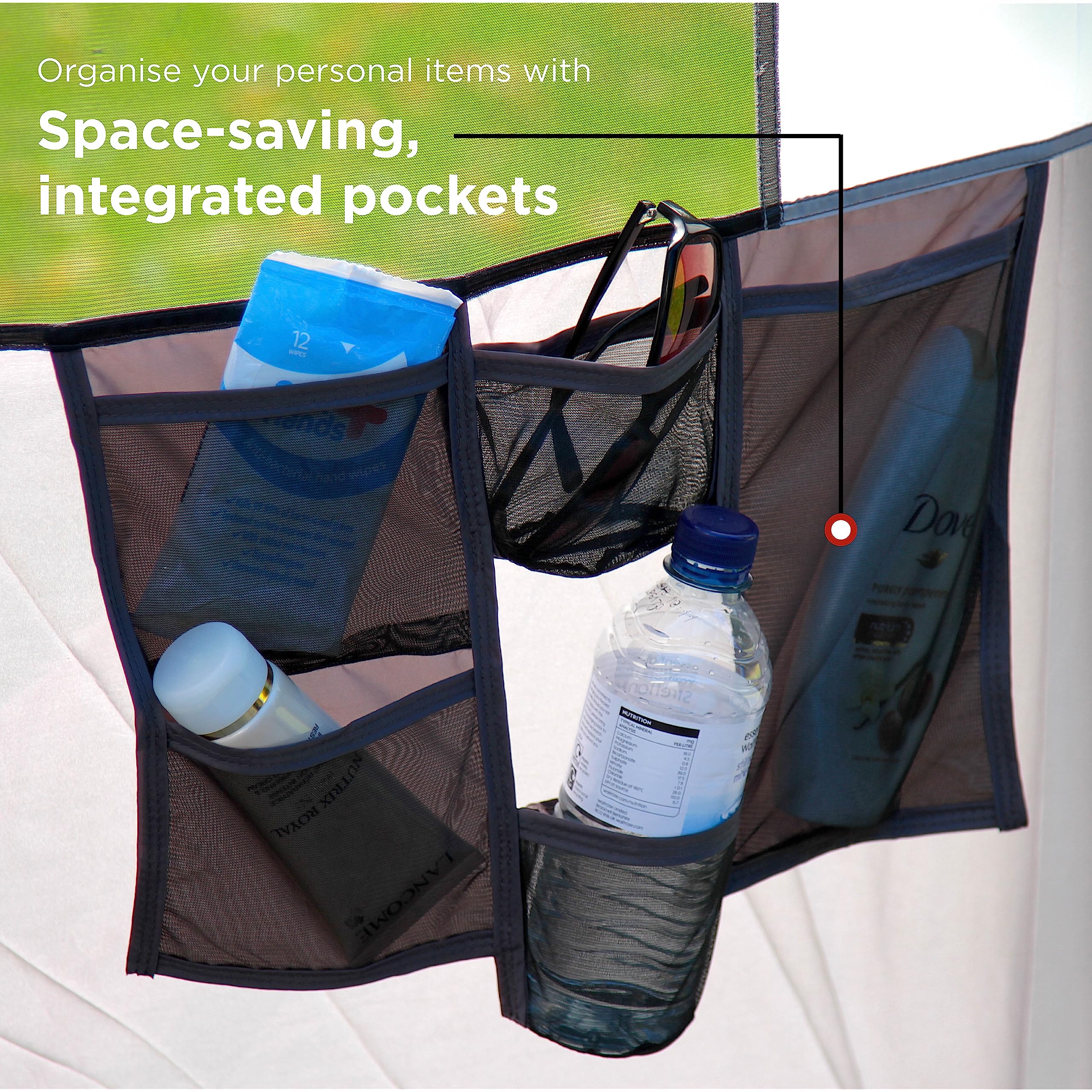 Coleman Tent Octagon, 6 Man Festival Dome Tent, 6 Person Family Camping Tent with 360° Panoramic View, Stable Steel Pole Construction, Sewn-in Groundsheet, 100 Percent Waterproof