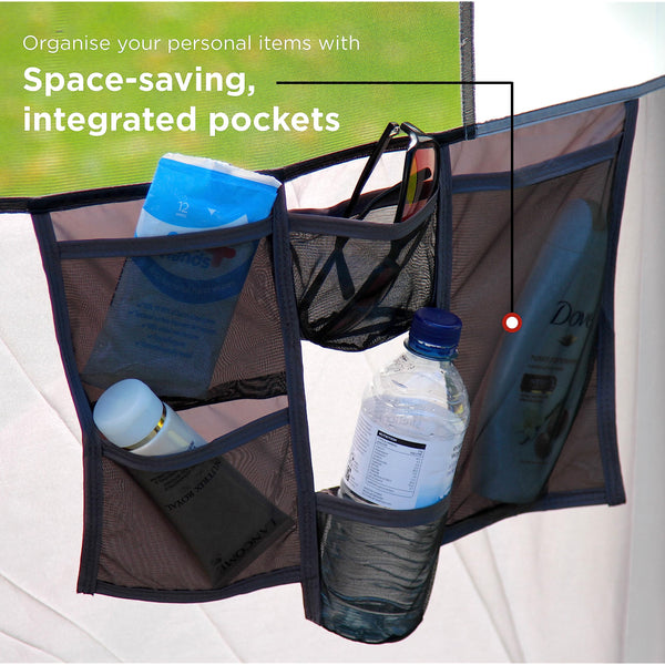 Coleman Tent Octagon, 6 Man Festival Dome Tent, 6 Person Family Camping Tent with 360° Panoramic View, Stable Steel Pole Construction, Sewn-in Groundsheet, 100 Percent Waterproof