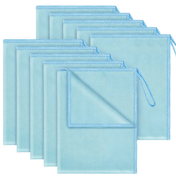 Ancable Glass Polishing Cloths 10Pcs, Ultra Fine Microfiber Cloths for Glass Microfiber Polishing Cloth Dusters for Windows Mirror Car Windscreen