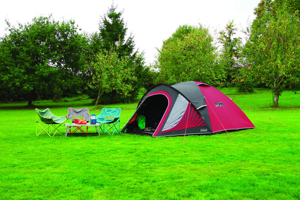 Coleman Tent The BlackOut | 3-4 man Festival Camping tent with BlackOut Bedroom Technology | extra dark bedrooms | 3-4 Person Dome Tent 100% waterproof with sewn in groundsheet