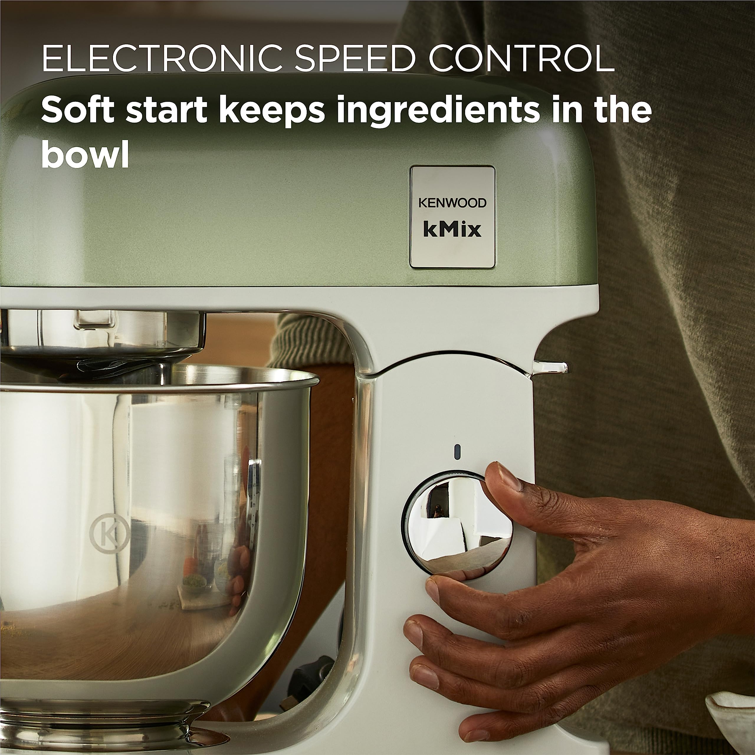 Kenwood kMix Editions KMX760API Kitchen Machine, 5 l Stainless Steel Bowl, Safe-Use Safety System, Metal Casing, 1000 Watts, incl. 3-Piece Patisserie Set and Splash Guard, Apricot Pink