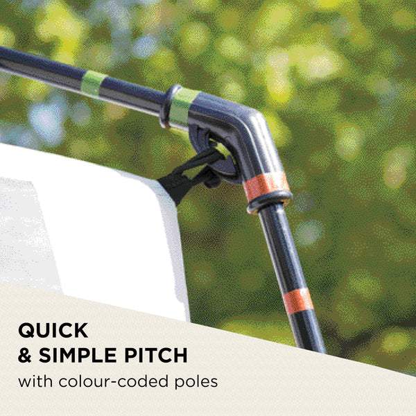 Coleman Tent Octagon, 6 Man Festival Dome Tent, 6 Person Family Camping Tent with 360° Panoramic View, Stable Steel Pole Construction, Sewn-in Groundsheet, 100 Percent Waterproof