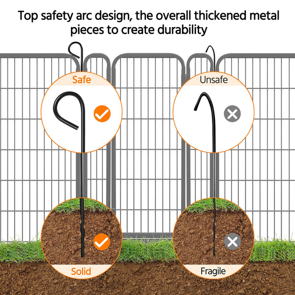 Yaheetech Lightweight Dog Playpen, 8 Panel 80cm Dog Fence Pet Exercise Pen Portable Puppy Play Pen Suitable for RV/Camping