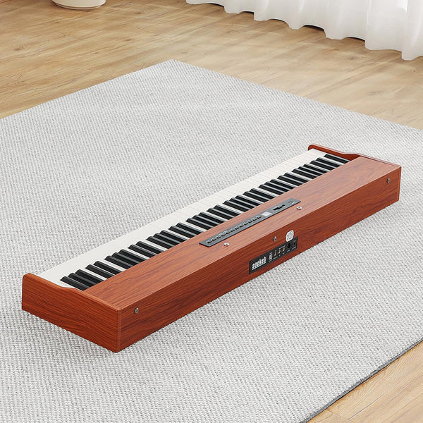 MUSTAR Digital Piano 88 Weighted Keys Hammer Action, Full Size 88 Key Piano Keyboard Weighted, Electric Keyboard Piano with Bluetooth Connection, Portable Case, Sustain Pedal, White