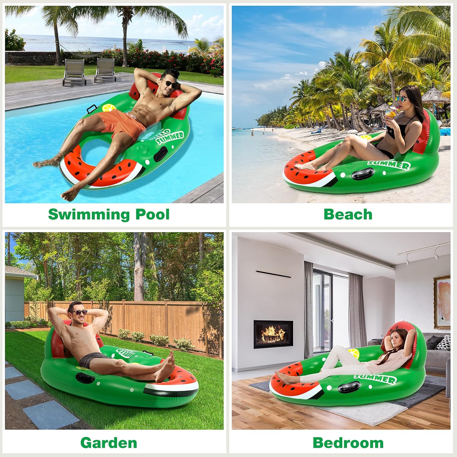 Gontence Pool Inflatable - Lilo Pool Inflatables For Kids Adults - Portable Inflatable Pool Floats - Pool Lounger with cup holder - Pool Float Pool Hammock Water Hammock (HW00649)