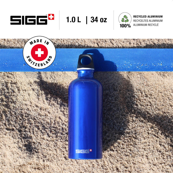 Sigg - Aluminum Water Bottle - Traveller - Climate Neutral Certified - Suitable For Carbonated Beverages - Leakproof & Lightweight - BPA Free - 0.6L / 1L/ 1.5L