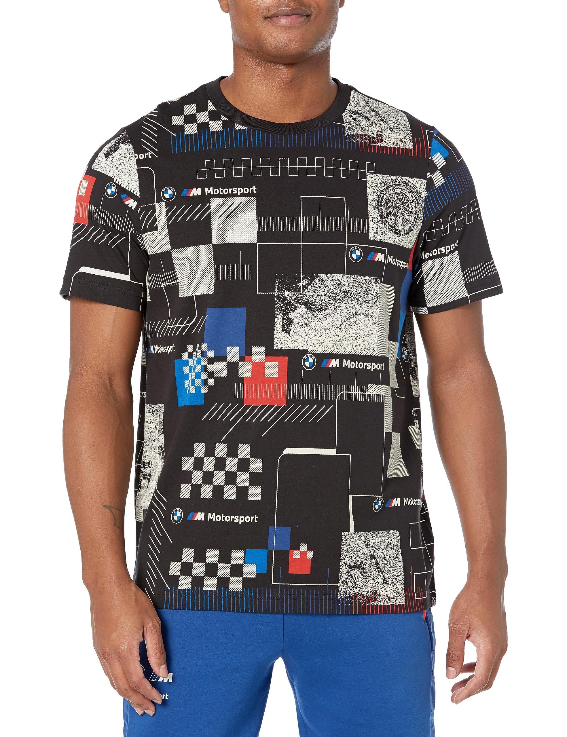 PUMA Men's BMW M Motorsport All Over Print Tee T-Shirt