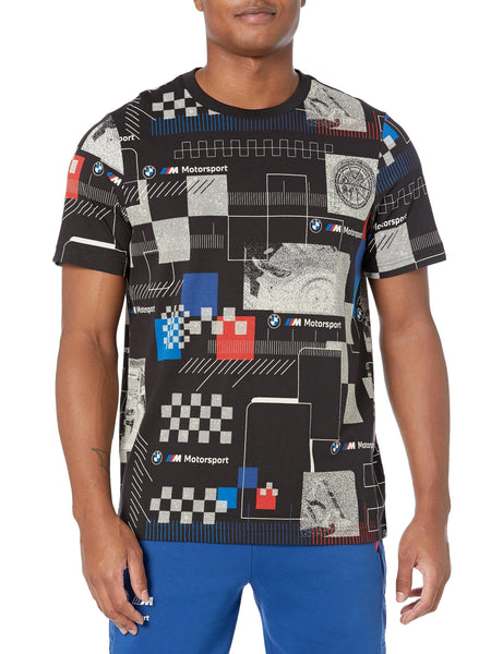 PUMA Men's BMW M Motorsport All Over Print Tee T-Shirt
