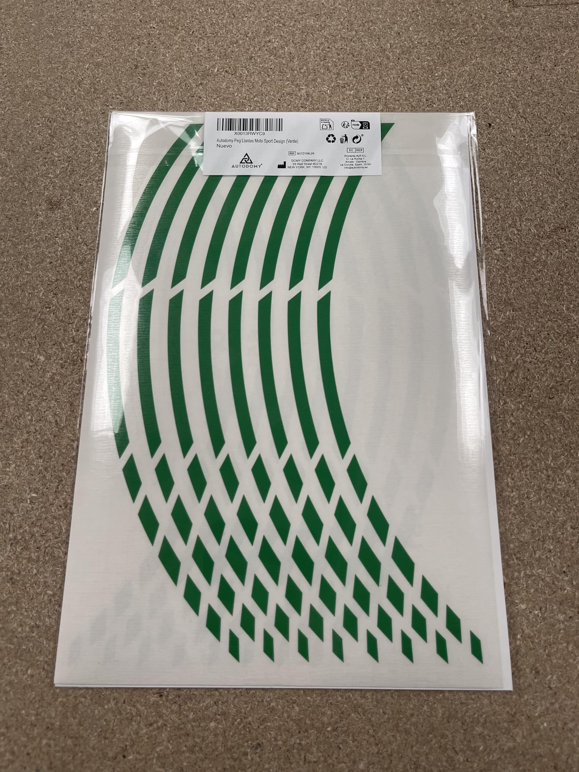 Pack 6 Units Wheel Rim Stickers Desing Sport | Complete set for 2 Motorcycle Wheel Stripes 15" to 19" Resistant Rain and UV | Motorbike Stickers Black