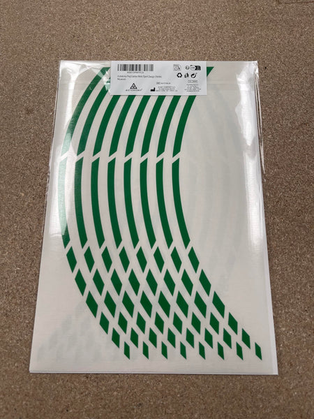 Pack 6 Units Wheel Rim Stickers Desing Sport | Complete set for 2 Motorcycle Wheel Stripes 15" to 19" Resistant Rain and UV | Motorbike Stickers Black