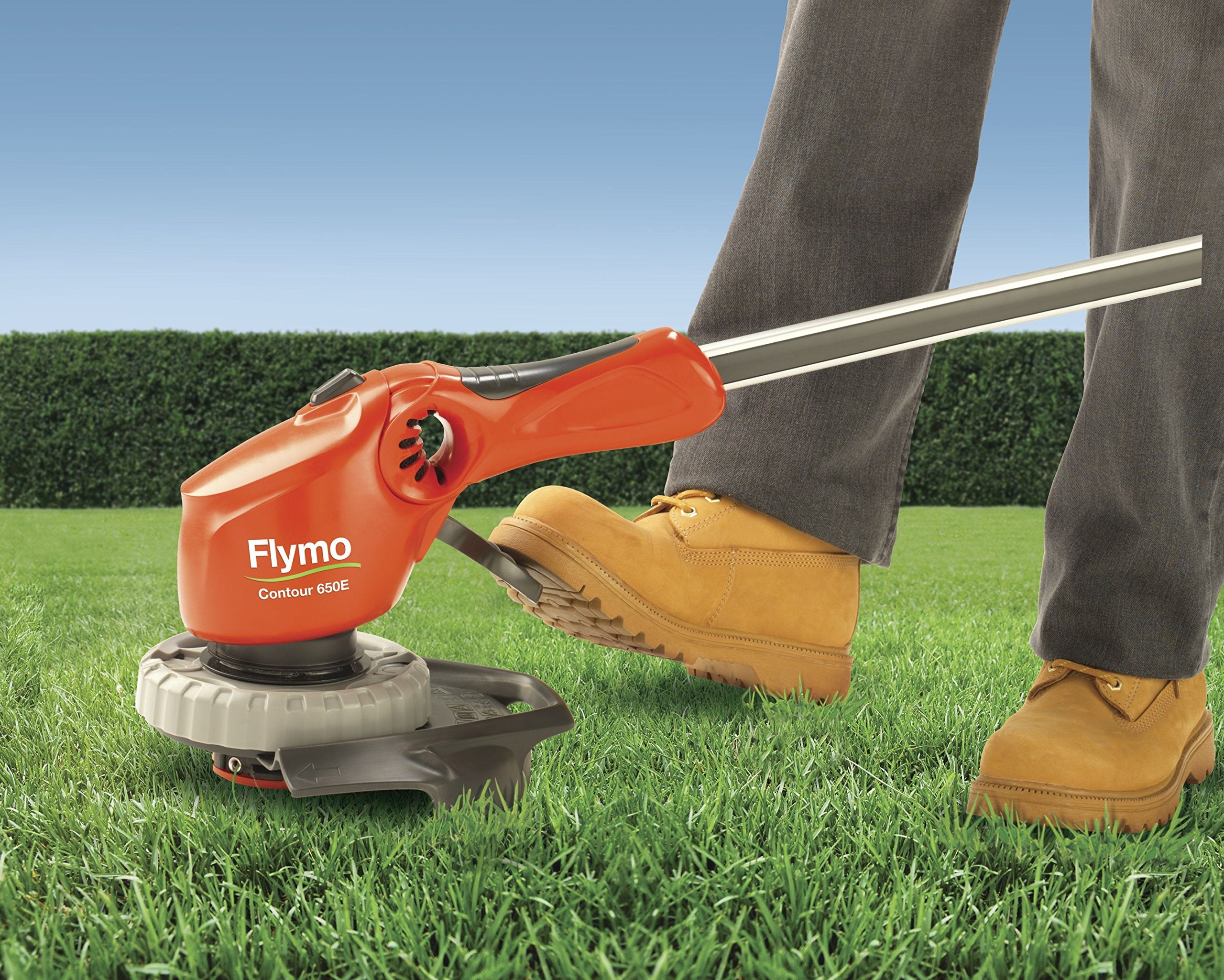 Flymo Contour 500E Electric Grass Trimmer and Edger, 500 W, Cutting Width 25 cm, Orange