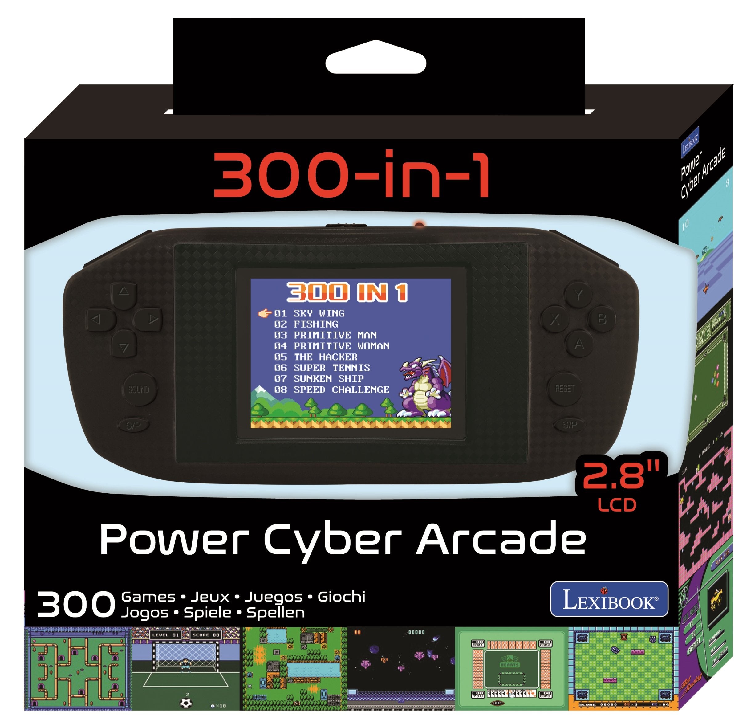 Lexibook, Power Cyber Arcade®, 300 Games Portable Game Console, JL3000