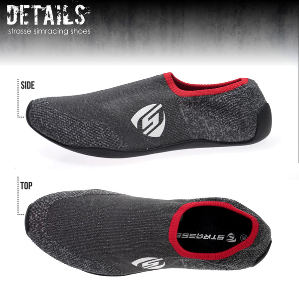 ＳＴＲＡＳＳＥ STRASSE SIM Driving Shoes Racing Shoes Gaming Shoes Grip Comfortable Pedal Work Hankon Steering Wheel Controller Cockpit Racing Game Gran Turismo PS4 PS7 Prestige Red