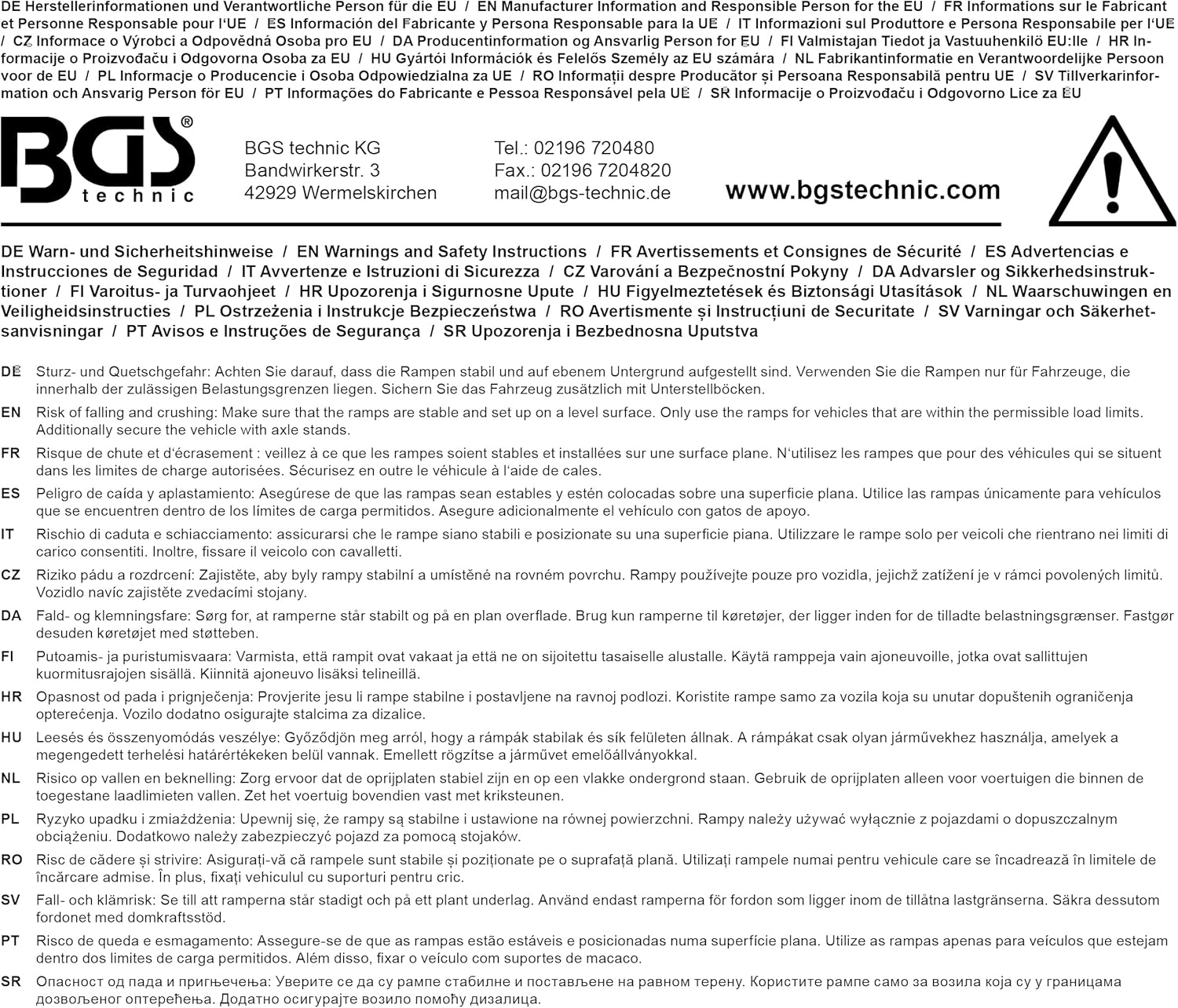 BGS 3037 | Car Ramp Set | Plastic | extra high | 2 pcs.