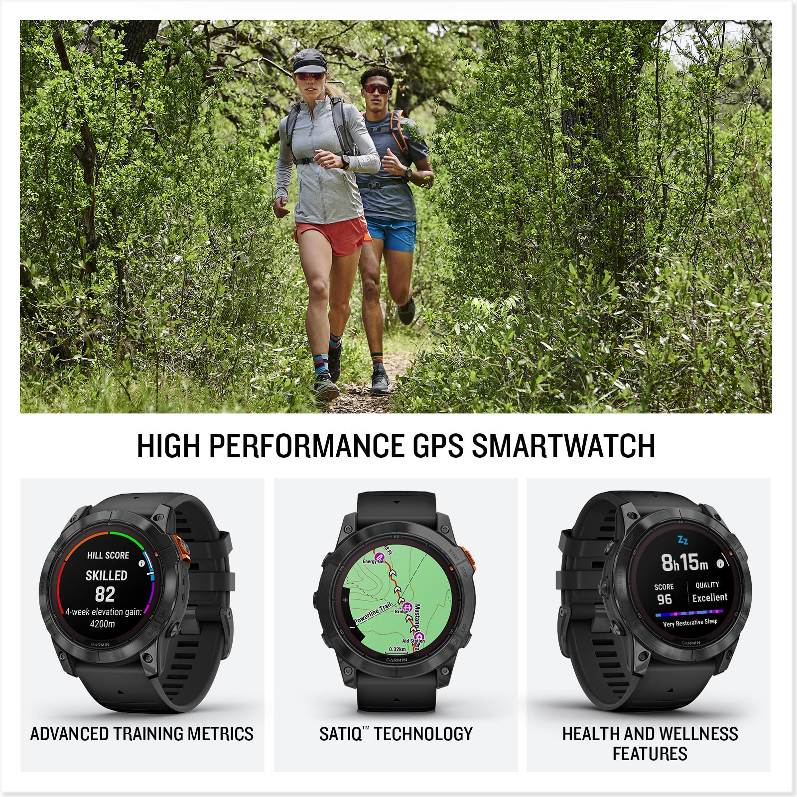 Garmin fēnix 7X PRO SOLAR GPS 51mm Premium Smartwatch, Multisport, Solar Charging, Advanced Training Features, Touchscreen & Buttons, Flash Light, up to 37 days battery, Black