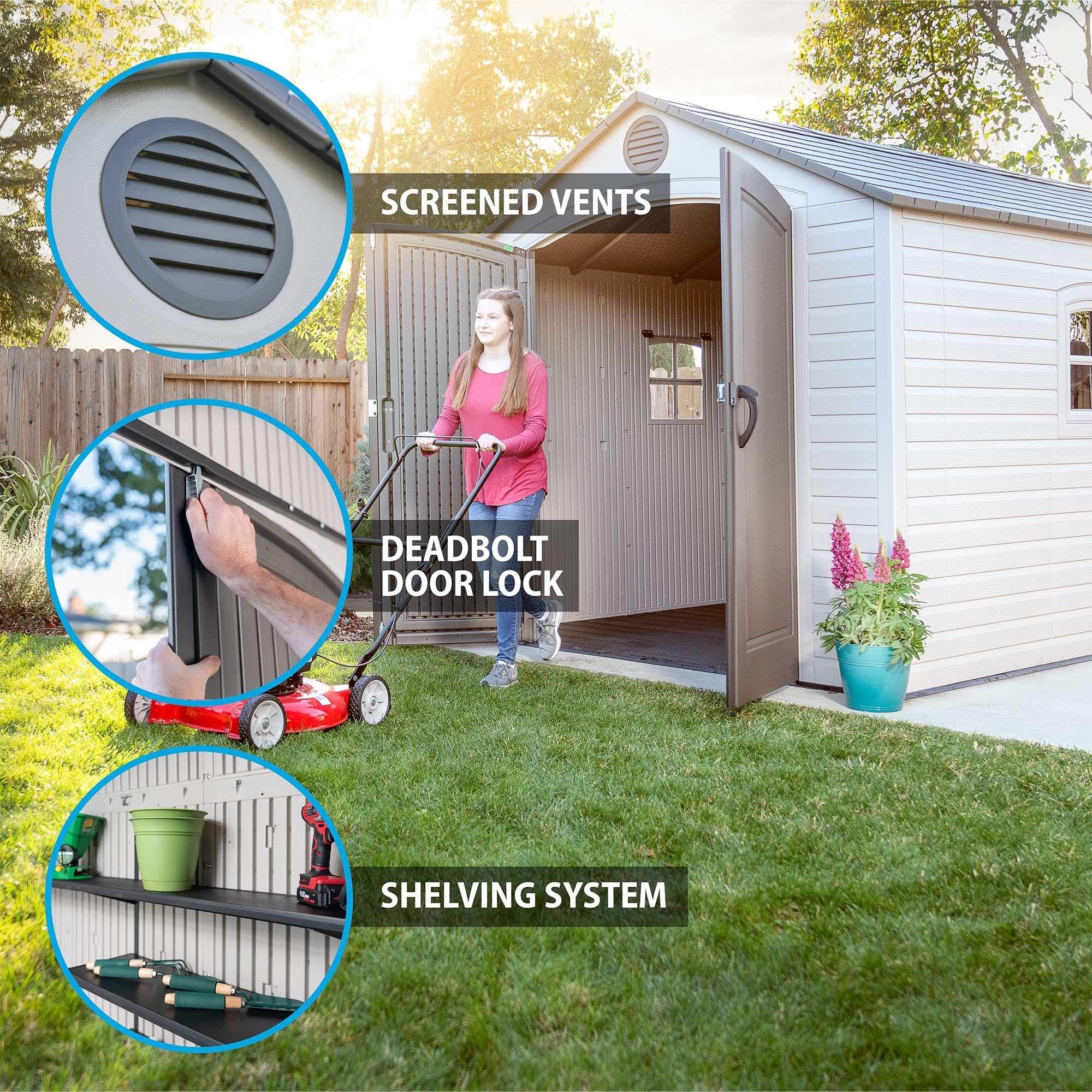 Lifetime 60282 Outdoor Storage Shed, 7 x 12 ft.