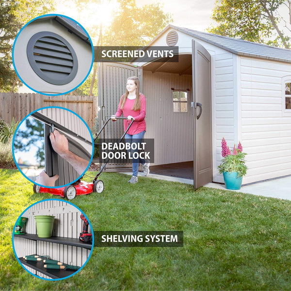Lifetime 60282 Outdoor Storage Shed, 7 x 12 ft.