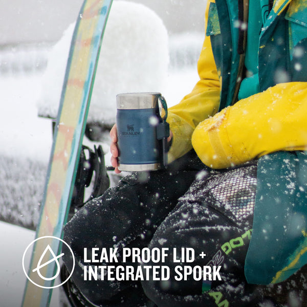 Stanley Classic Legendary Food Jar 0.4L With Spork - Keeps Cold For 7 Hours - BPA-Free Stainless Steel Soup Flask - Leakproof - Dishwasher Safe - Rose Quartz