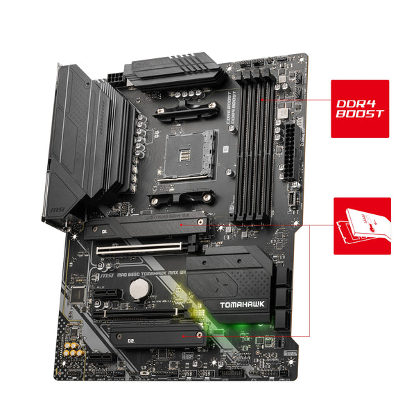 MSI MPG B550 Gaming Plus (ATX AMD AM4 DDR4 M.2 USB 3.2 Gen 2 HDMI ATX Gaming Moederboard AMD Ryzen™ 5000 processors