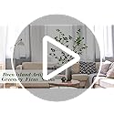 Dremisland 3Pcs Artificial Ficus Branches Faux Leaf Spray 43.3inch Artificial Greenery Stems Green Eucalyptus Branches Fake Ficus Twig Plants Bushes Shrubs for Vase Filler Home Wedding Office Decor