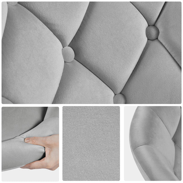 Yaheetech Swivel Vanity Chair Dressing Table Chair Comfy Vanity Stool for Bedroom Salon Make up Room, White