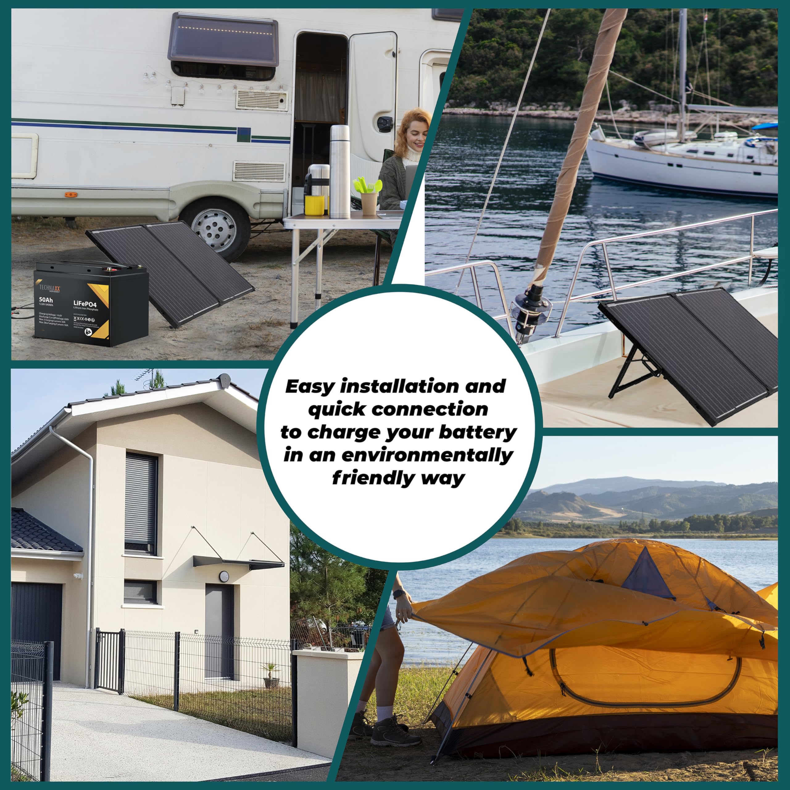 Technaxx 21W Solar Charger with USB for Phone, Powerbank, Tablet, etc. - Perfect for Traveling, Camping and Outdoor - Solar Panel Charging Case TX-207