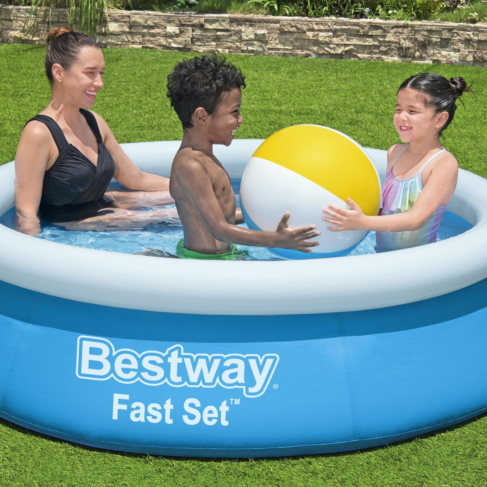 Bestway 6ft x 20in Blue Round Fast Set Inflatable Above Ground Pool