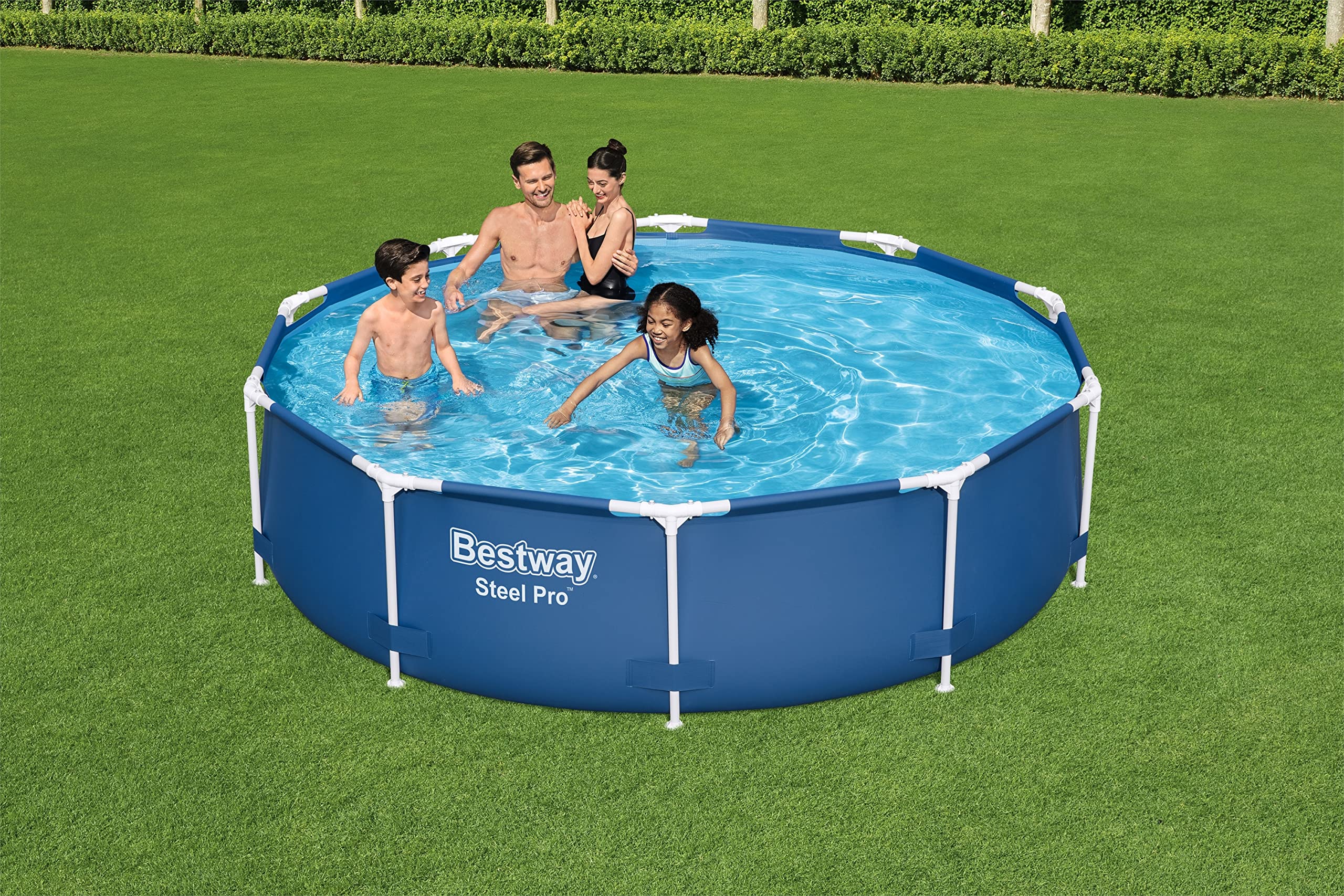 Bestway Steel Pro Swimming Pool Set | Above Ground Round Paddling Pool, 10’ x 30"