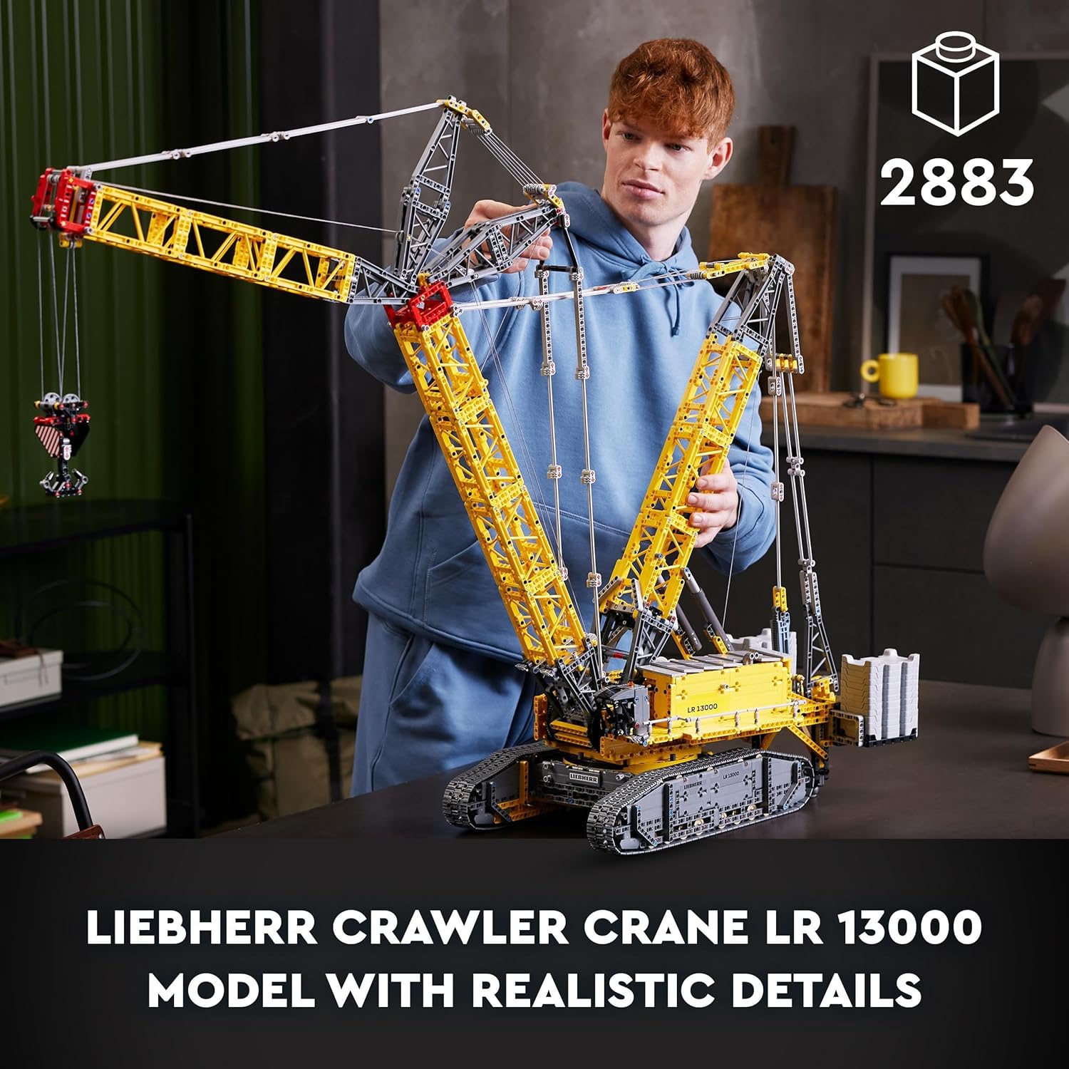 LEGO Technic Liebherr Crawler Crane LR 13000 Set, Build the Ultimate Remote Controlled Construction Vehicle with Control+ App, Winch System and Luffing Jib, Large Model for Adults, Men, Women 42146