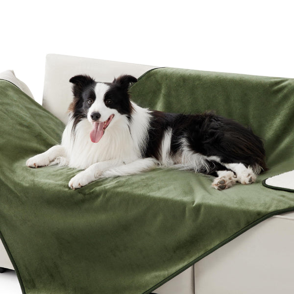 Lesure Waterproof Fleece Blanket Washable - 152x203cm Ultra Soft Grey Dog Blanket Over Sofa Bed Garden, Twin/Double Throw with Soft Plush, Fit All Season