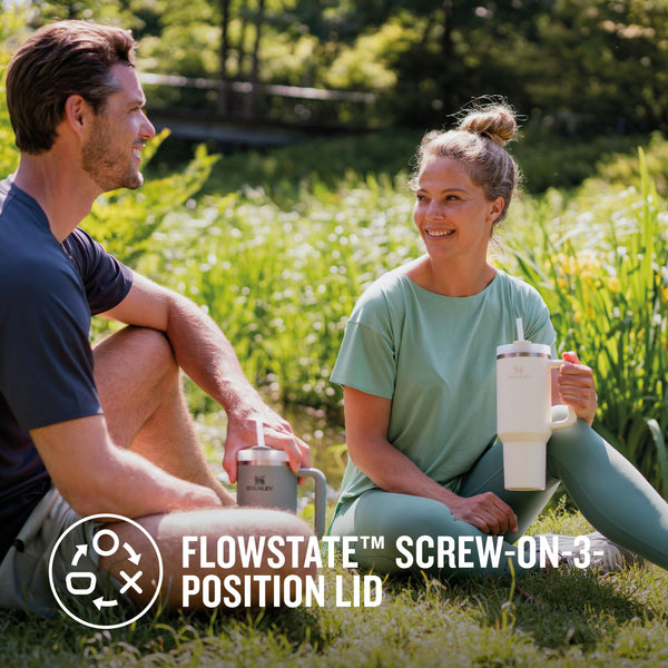 STANLEY Quencher H2.0 Flowstate Tumbler 1.2L - Cold for 11 Hours - Iced for 48 Hours - Metal Water Bottle with Straw, Handle and Lid - Dishwasher Safe - Travel Mug for Cold Drinks