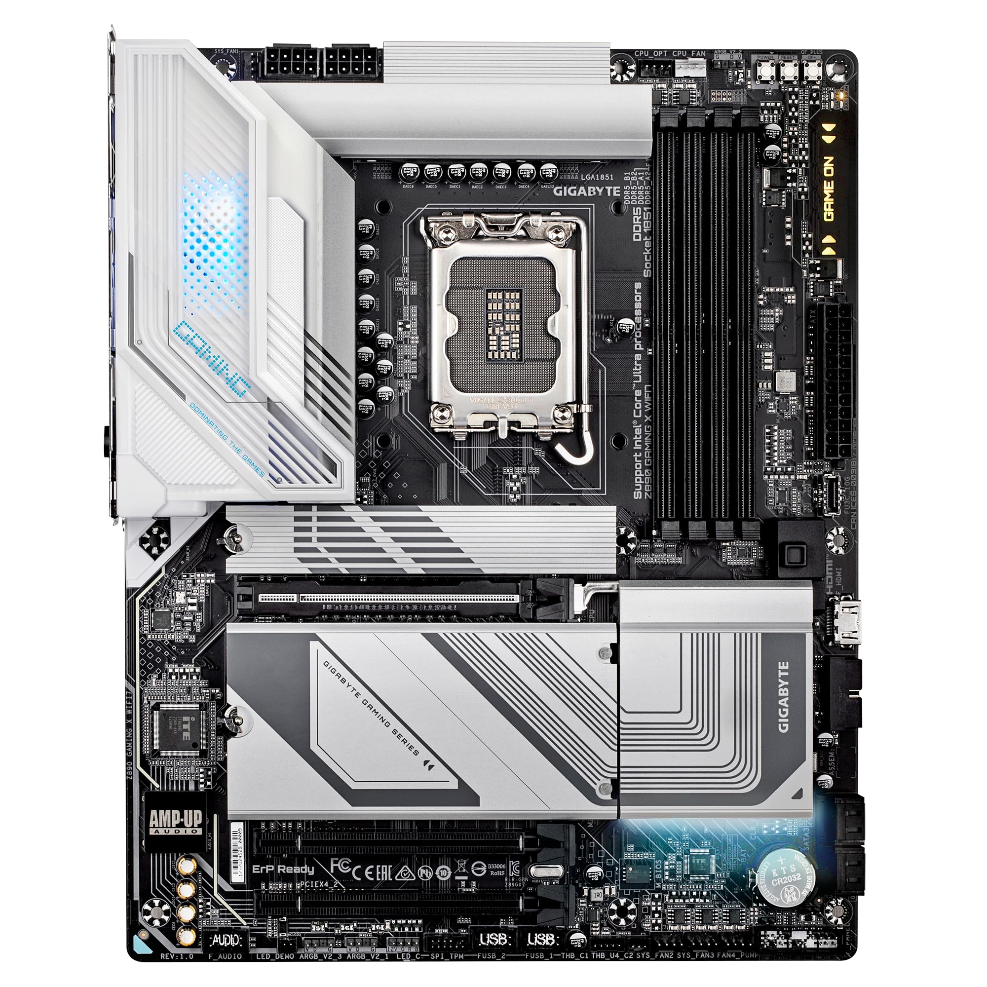 GIGABYTE Z890I AORUS ULTRA Motherboard - Supports Intel Core Ultra (Series 2) CPUs, 8+1+2 phases VRM, up to 8800MHz DDR5 (OC), 1xPCIe 5.0 + 1xPCIe 4.0, Wi-Fi 7, 2.5GbE LAN, Thunderbolt 4
