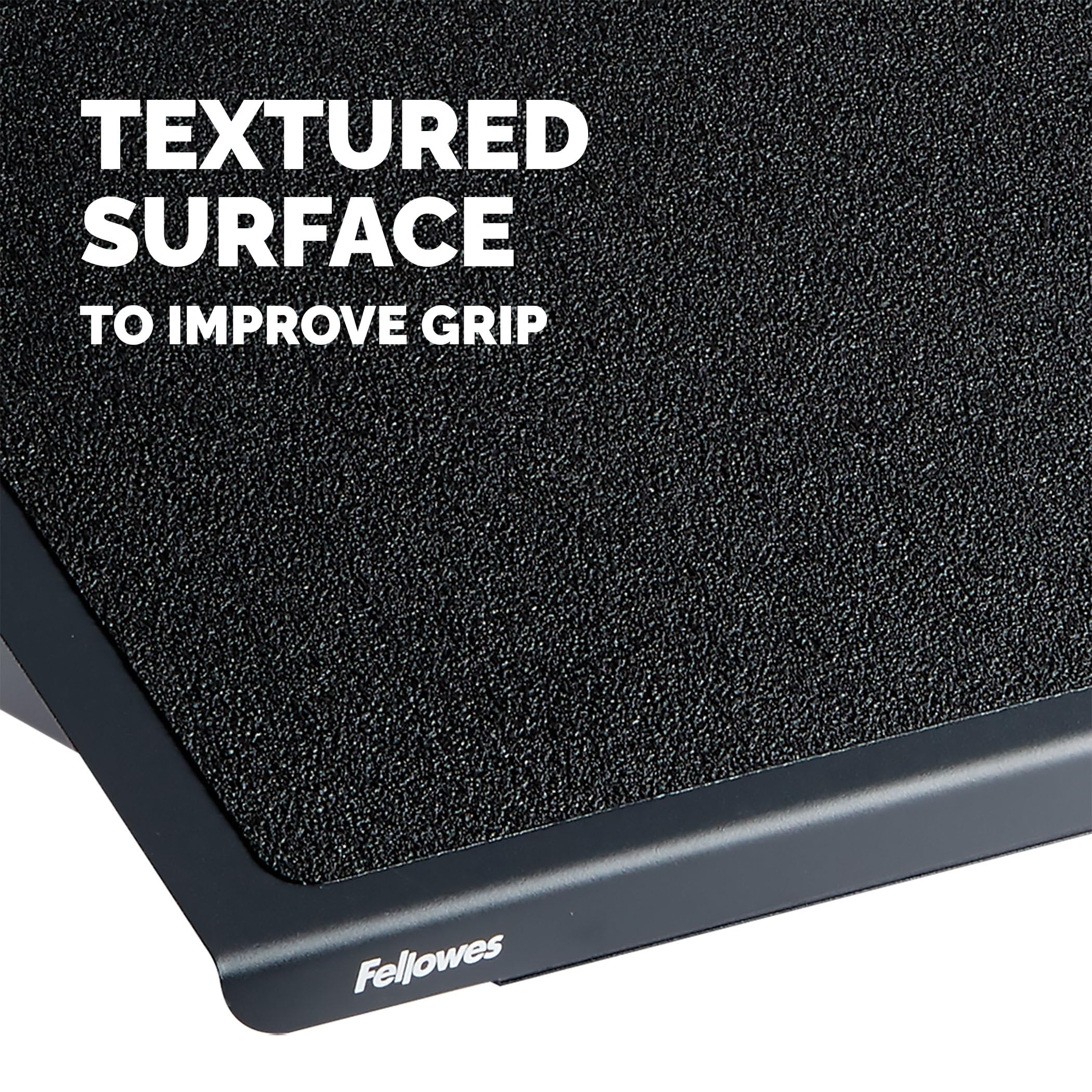 Fellowes Foot Rest Under Desk - Professional Series Under Desk Foot Rest Ergonomic Foot Rest with 3 Height Adjustable Positions & Non-Slip Platform