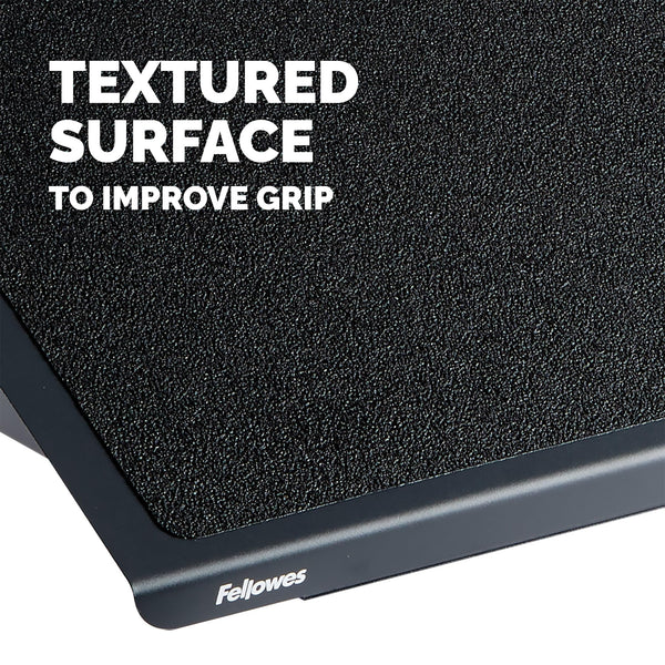 Fellowes Foot Rest Under Desk - Professional Series Under Desk Foot Rest Ergonomic Foot Rest with 3 Height Adjustable Positions & Non-Slip Platform